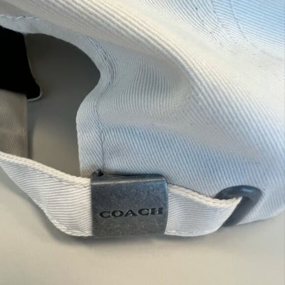 New Coach Embroidered Baseball Hat- White